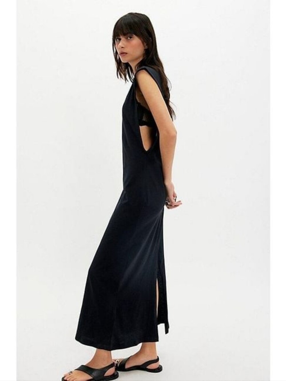 NWOT Free People Driftstreet Cotton Jersey Maxi Dress - Picture 2 of 4